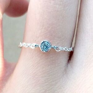 Crystal dainty ring comes in a pouch